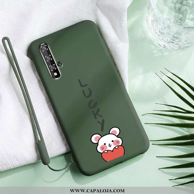 Capa Honor 20 Slim Fosco Desenho Animado Completa Verde, Capas Honor 20 Super Barato