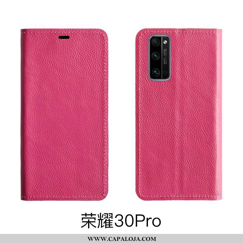 Capa Honor 30 Pro Couro Legitimo Cover Capas Telemóvel Rosa, Honor 30 Pro Protetoras Online