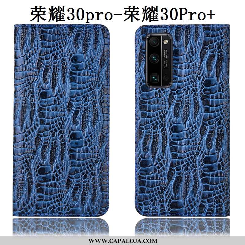 Capa Honor 30 Pro Protetoras Azul Cases Telemóvel, Capas Honor 30 Pro Couro Genuíno Baratas