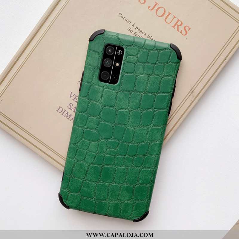 Capa Honor 30s Estilosas Slim Couro Seda Verde, Capas Honor 30s Fosco Venda