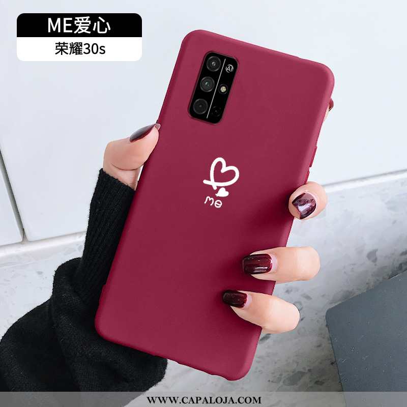 Capa Honor 30s Personalizado Protetoras Minimalista Vermelha Vermelho, Capas Honor 30s Criativas Com