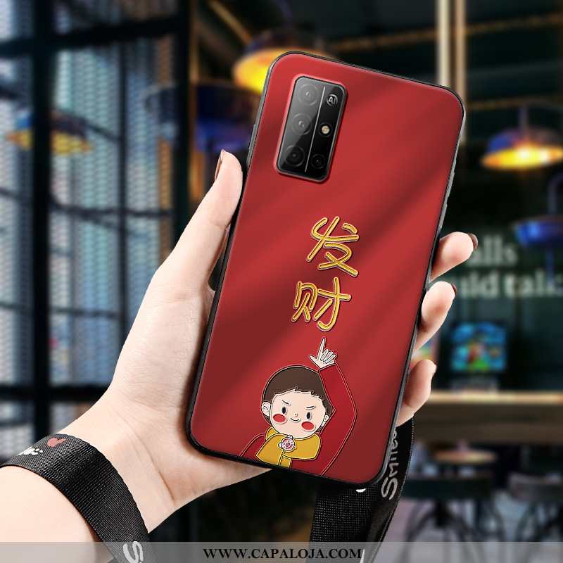 Capa Honor 30s Silicone Super Antiqueda Tendencia Vermelho, Capas Honor 30s Criativas Barato