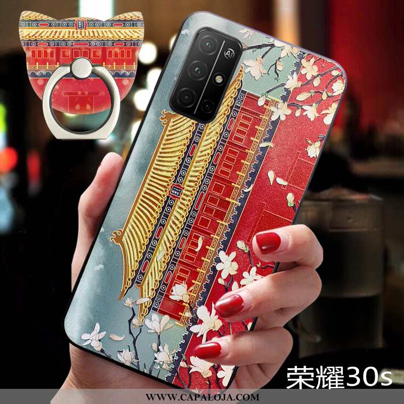 Capa Honor 30s Vintage Silicone Vermelha Novas Bege, Capas Honor 30s Slim Online