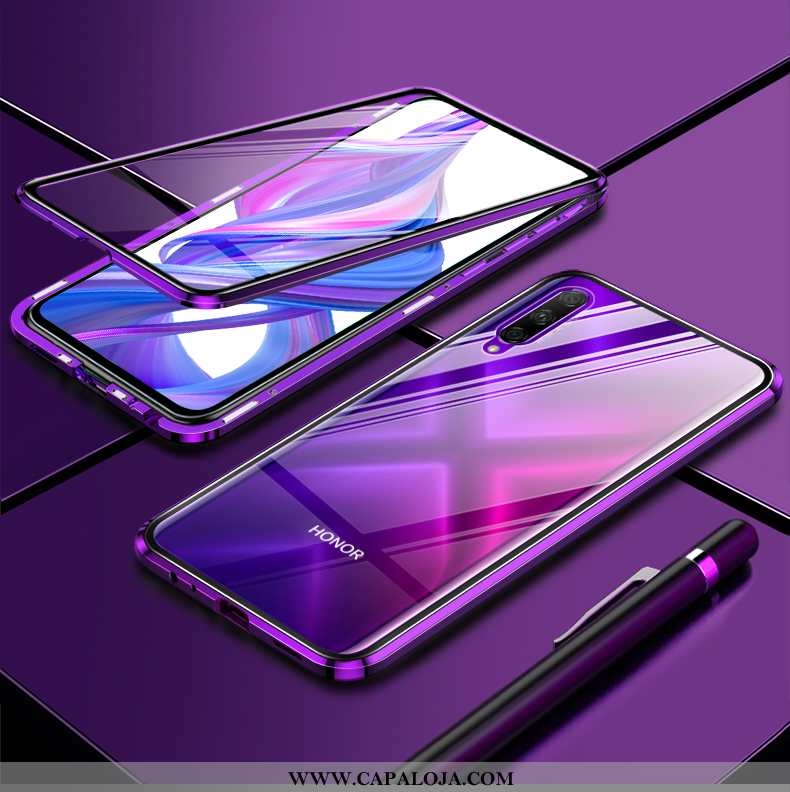 Capa Honor 9x Pro Transparente Vidro Super Resistente Roxo, Capas Honor 9x Pro Slim Online