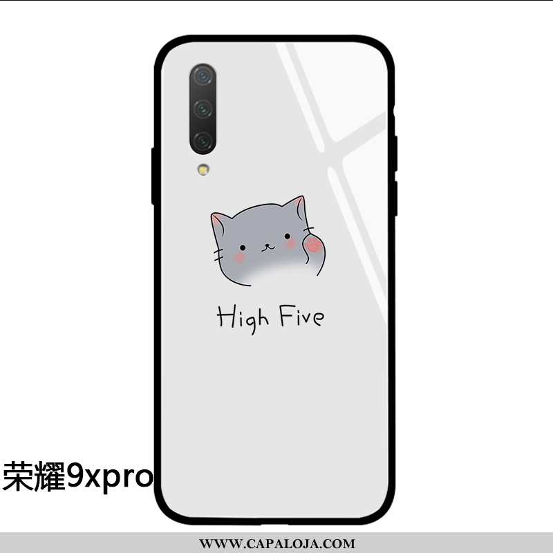 Capa Honor 9x Pro Vidro Vermelha Telinha Malha Bege, Capas Honor 9x Pro Personalizada Baratas