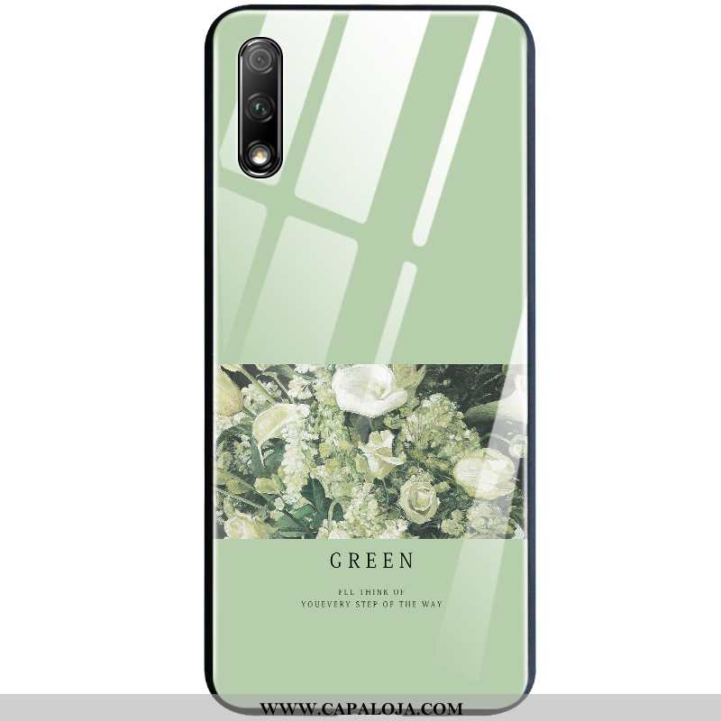 Capa Honor 9x Silicone Florido Telemóvel Completa Verde, Capas Honor 9x Vidro Baratos