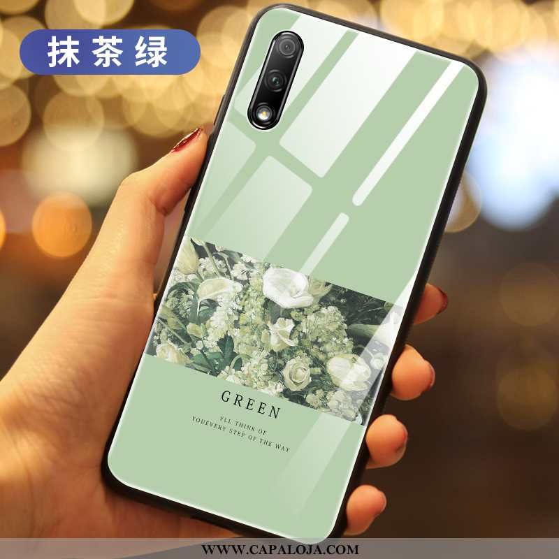 Capa Honor 9x Silicone Florido Telemóvel Completa Verde, Capas Honor 9x Vidro Baratos