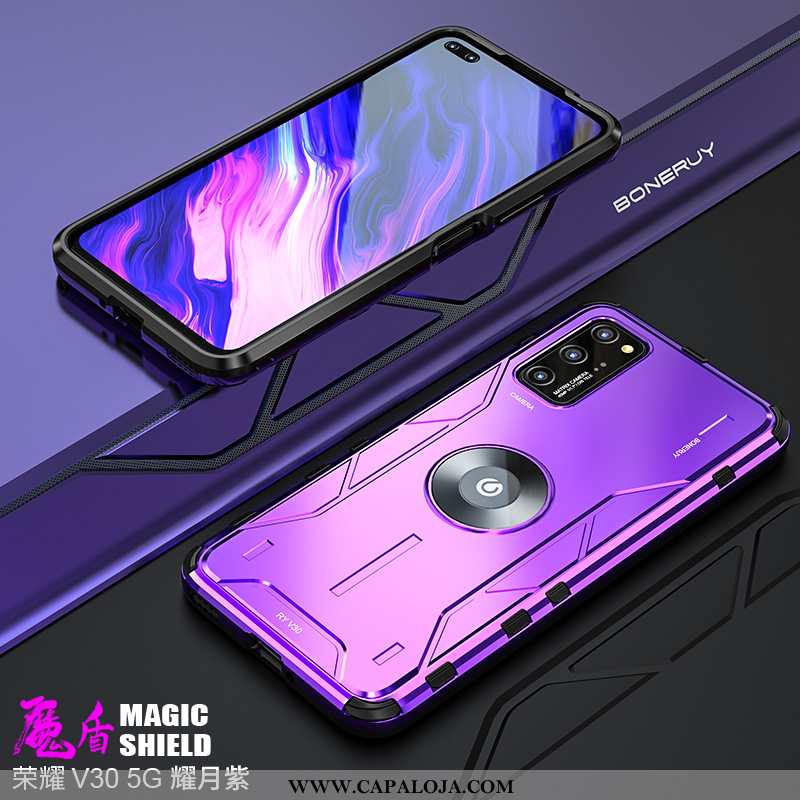 Capa Honor View30 Pro Slim Cases Telemóvel Fosco Roxo, Capas Honor View30 Pro Tendencia Online