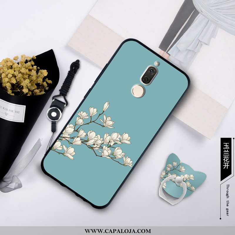 Capa Huawei Mate 10 Lite Cordao Feminino Antiqueda Cravejado Azul, Capas Huawei Mate 10 Lite Soft Co