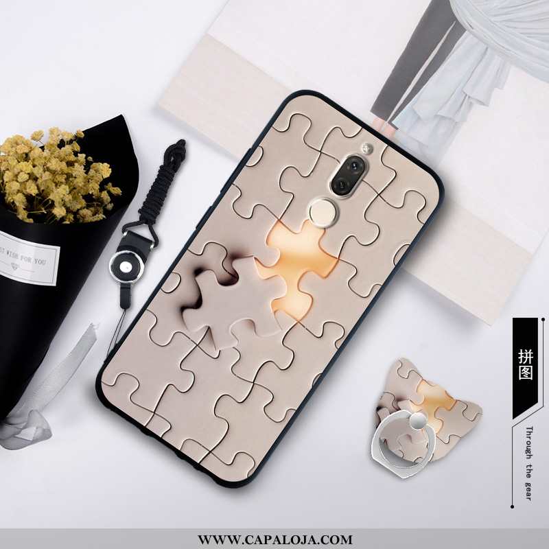 Capa Huawei Mate 10 Lite Cordao Feminino Antiqueda Cravejado Azul, Capas Huawei Mate 10 Lite Soft Co