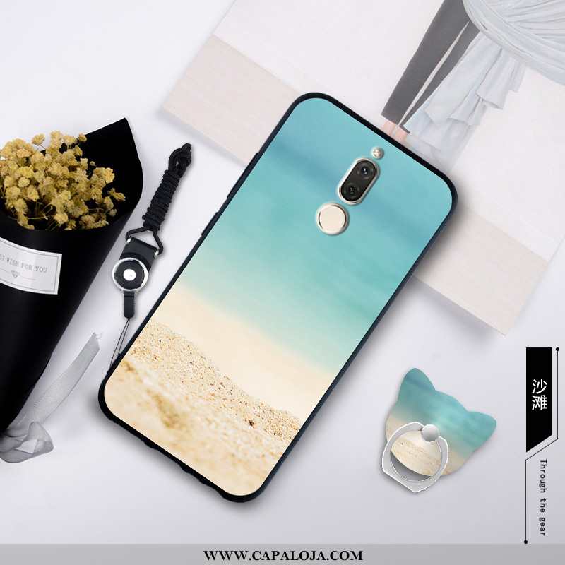 Capa Huawei Mate 10 Lite Cordao Feminino Antiqueda Cravejado Azul, Capas Huawei Mate 10 Lite Soft Co