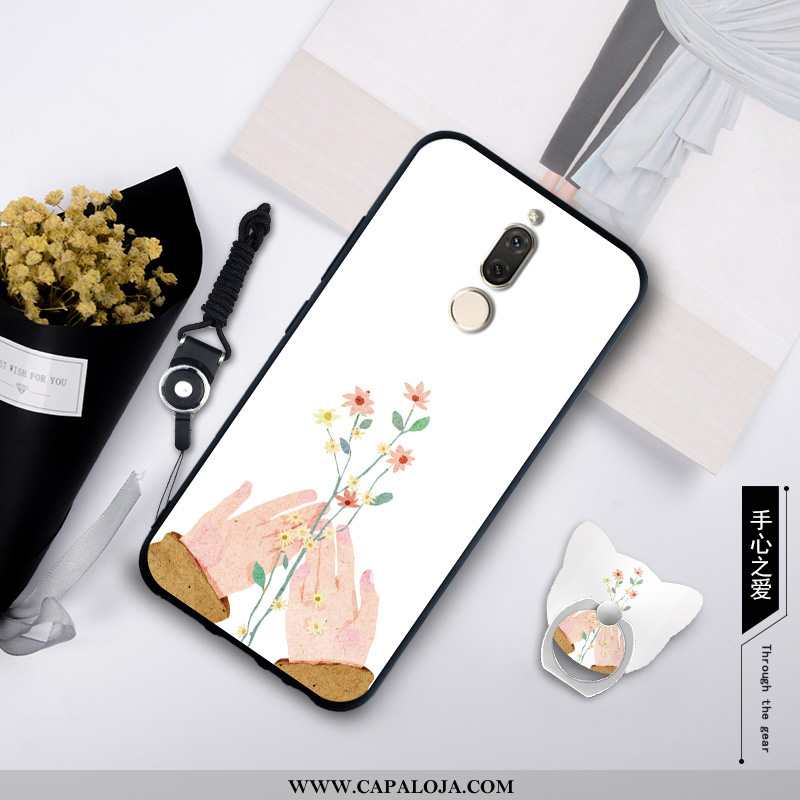 Capa Huawei Mate 10 Lite Cordao Feminino Antiqueda Cravejado Azul, Capas Huawei Mate 10 Lite Soft Co