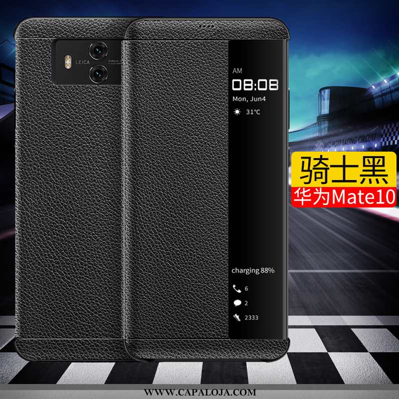 Capa Huawei Mate 10 Personalizado Masculino Protetoras Couro Legitimo Preto, Capas Huawei Mate 10 Cr