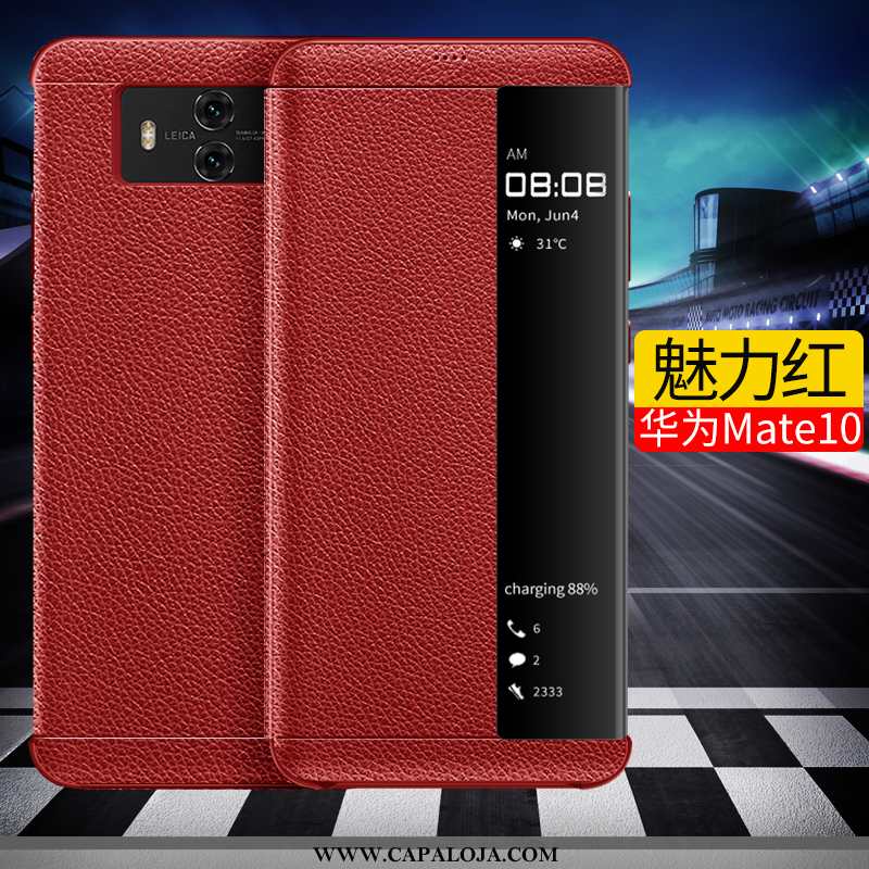 Capa Huawei Mate 10 Personalizado Masculino Protetoras Couro Legitimo Preto, Capas Huawei Mate 10 Cr