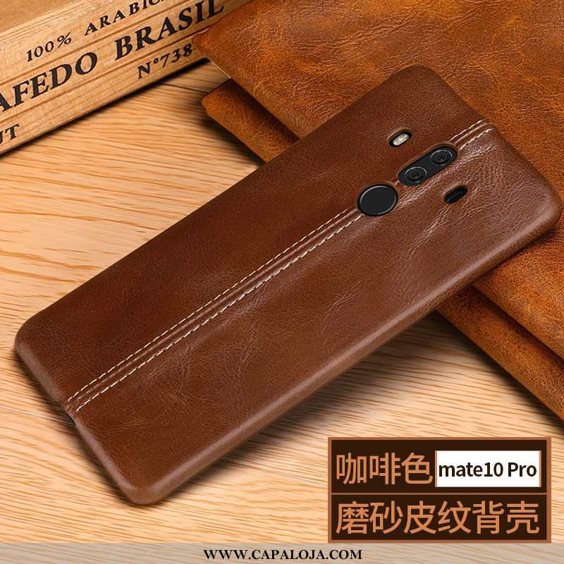 Capa Huawei Mate 10 Pro Couro Business Capas Fosco Legitimo Castanho, Huawei Mate 10 Pro Tendencia O