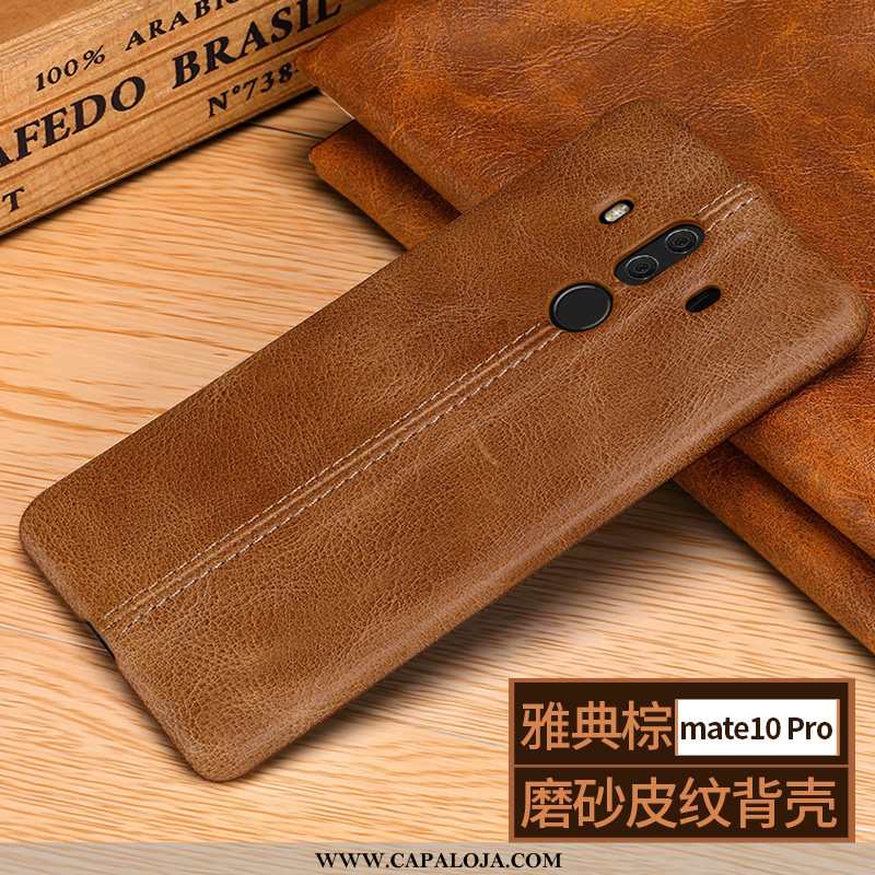 Capa Huawei Mate 10 Pro Couro Business Capas Fosco Legitimo Castanho, Huawei Mate 10 Pro Tendencia O