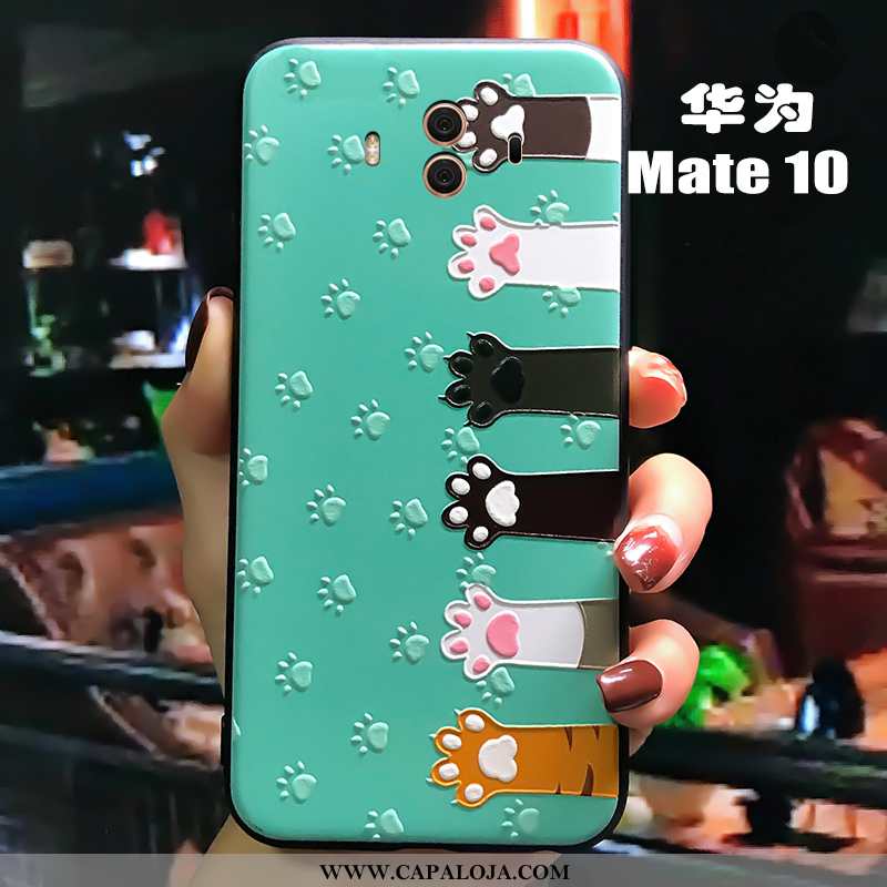 Capa Huawei Mate 10 Silicone Antiqueda Fofas Completa Verde, Capas Huawei Mate 10 Fosco Baratos