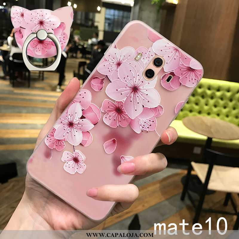 Capa Huawei Mate 10 Slim Cases Antiqueda Malha Rosa, Capas Huawei Mate 10 Tendencia Promoção