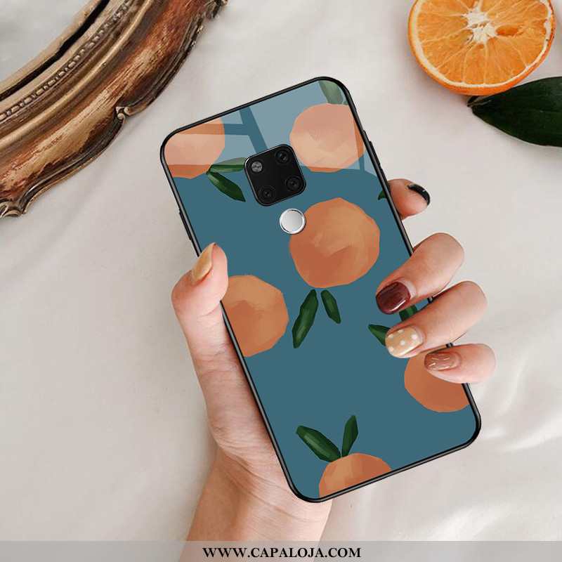 Capa Huawei Mate 20 Criativas Slim Personalizado Vidro Azul, Capas Huawei Mate 20 Desenho Animado Ba