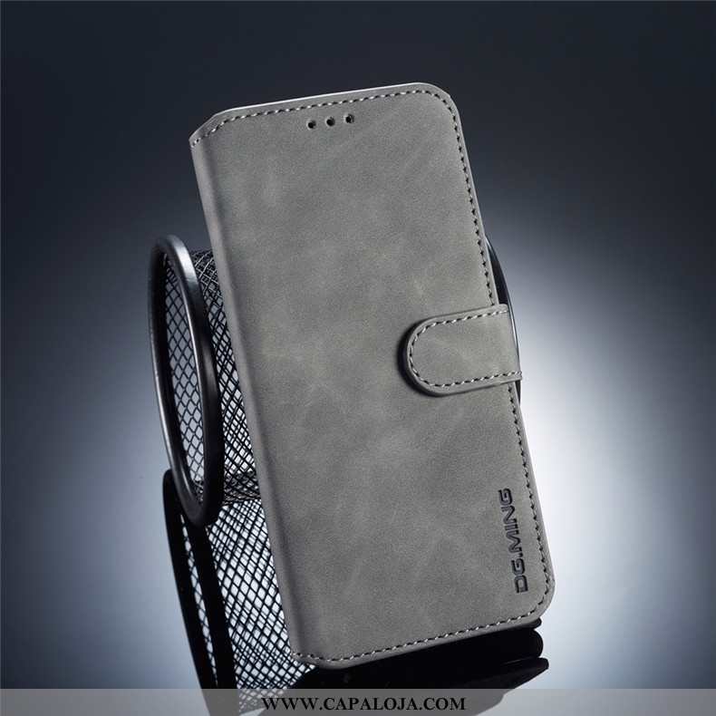 Capa Huawei Mate 20 Lite Couro Primavera Cinza Feminino, Capas Huawei Mate 20 Lite Protetoras Promoç