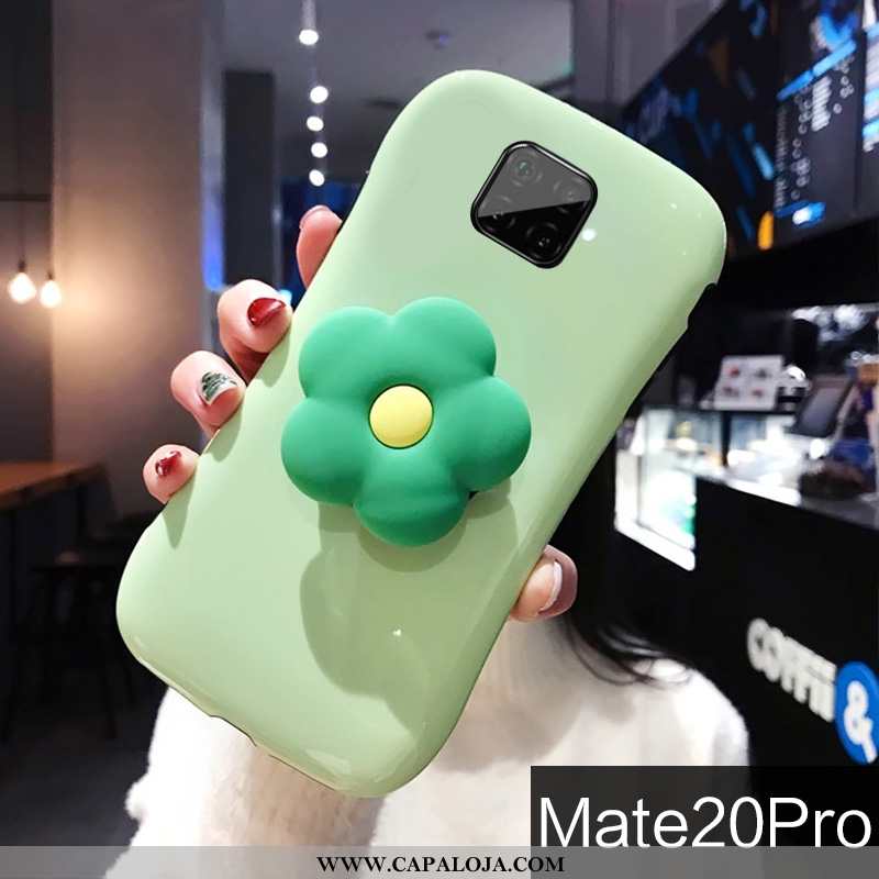 Capa Huawei Mate 20 Pro Personalizada Silicone Malha Floridas Verde, Capas Huawei Mate 20 Pro Criati