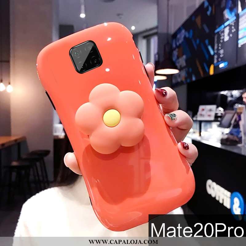 Capa Huawei Mate 20 Pro Personalizada Silicone Malha Floridas Verde, Capas Huawei Mate 20 Pro Criati