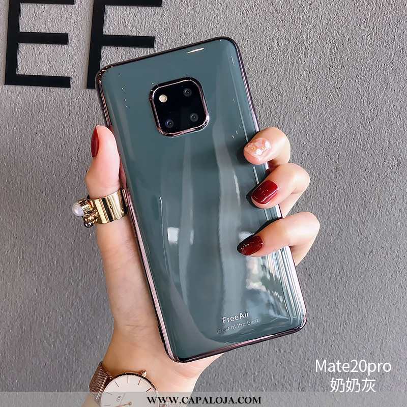 Capa Huawei Mate 20 Pro Slim Cinza Vaca De Grau Verde, Capas Huawei Mate 20 Pro Soft Venda