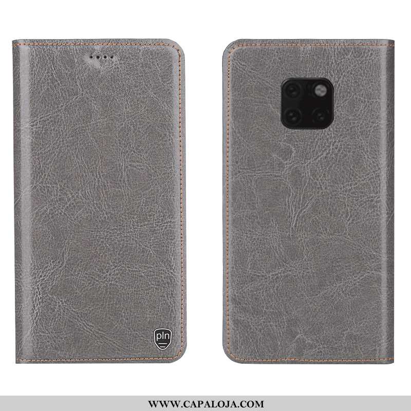 Capa Huawei Mate 20 Rs Couro Capas Telemóvel Completa Cinza, Huawei Mate 20 Rs Protetoras Barato