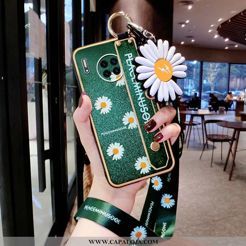 Capa Huawei Mate 30 Cordao Soft Completa Criativas Verde, Capas Huawei Mate 30 Personalizada Baratos