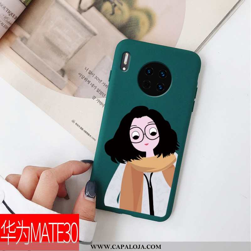 Capa Huawei Mate 30 Fosco Malha Esmeralda Feminino Verde, Capas Huawei Mate 30 Personalizada Promoçã