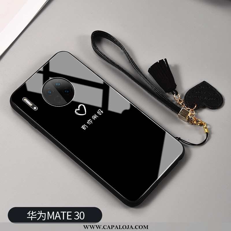 Capa Huawei Mate 30 Personalizada Vidro Casal Silicone Preto, Capas Huawei Mate 30 Protetoras Barato