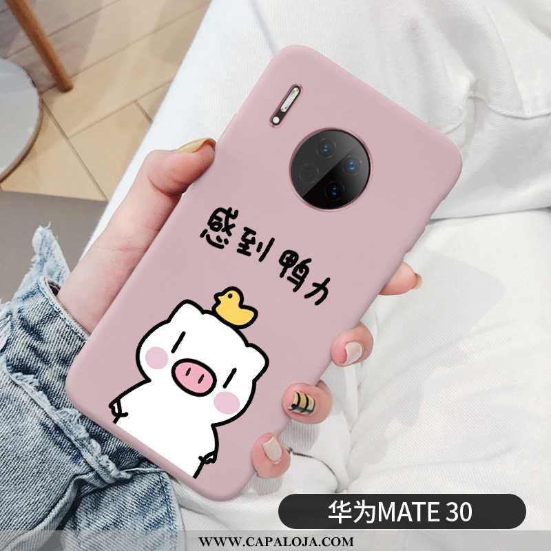 Capa Huawei Mate 30 Personalizado Vermelha Feminino Slim Azul, Capas Huawei Mate 30 Desenho Animado 