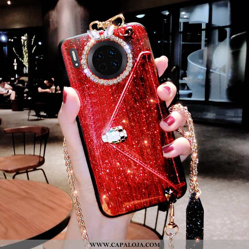 Capa Huawei Mate 30 Pro Carteira Strass Capas Vermelha Vermelho, Huawei Mate 30 Pro Tendencia Online