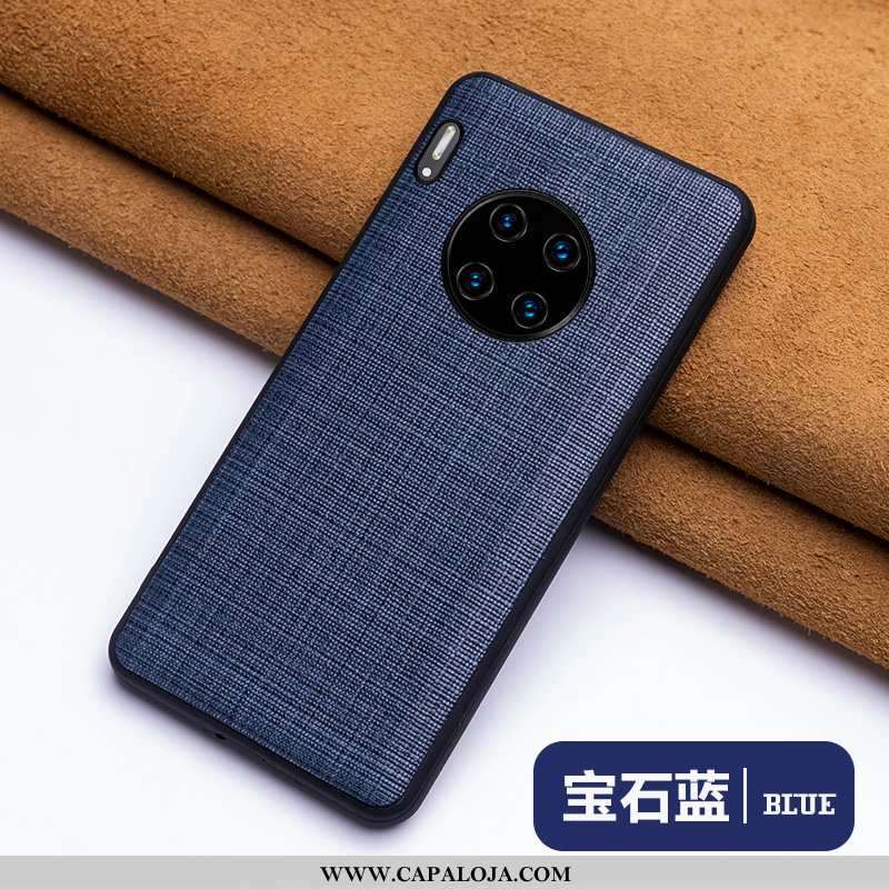 Capa Huawei Mate 30 Pro Couro Legitimo Capas Tendencia Couro Azul, Huawei Mate 30 Pro Slim Venda