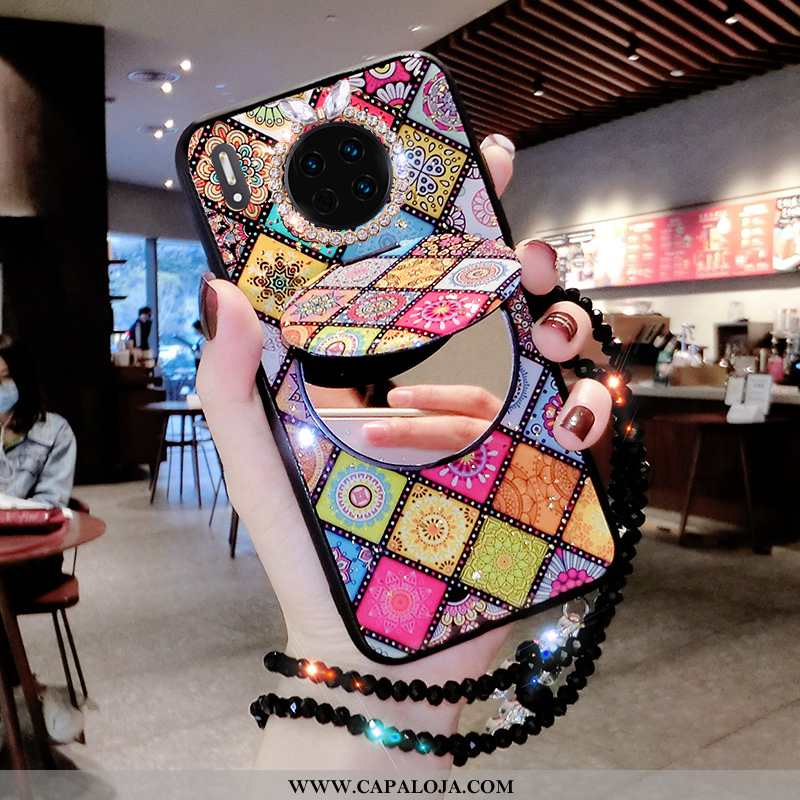 Capa Huawei Mate 30 Pro Criativas Strass Antiqueda Capas Vermelho, Huawei Mate 30 Pro Tendencia Bara