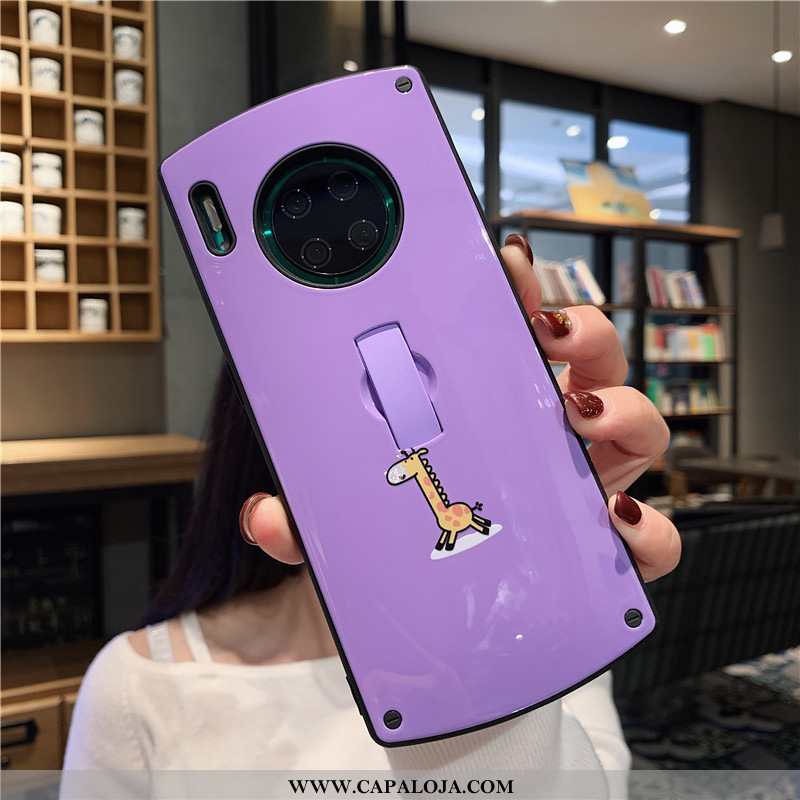 Capa Huawei Mate 30 Pro Feminino Telemóvel Capas Branco Roxo, Huawei Mate 30 Pro Suporte Barato