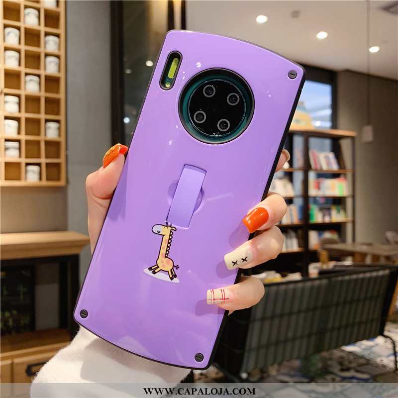 Capa Huawei Mate 30 Pro Feminino Telemóvel Capas Branco Roxo, Huawei Mate 30 Pro Suporte Barato