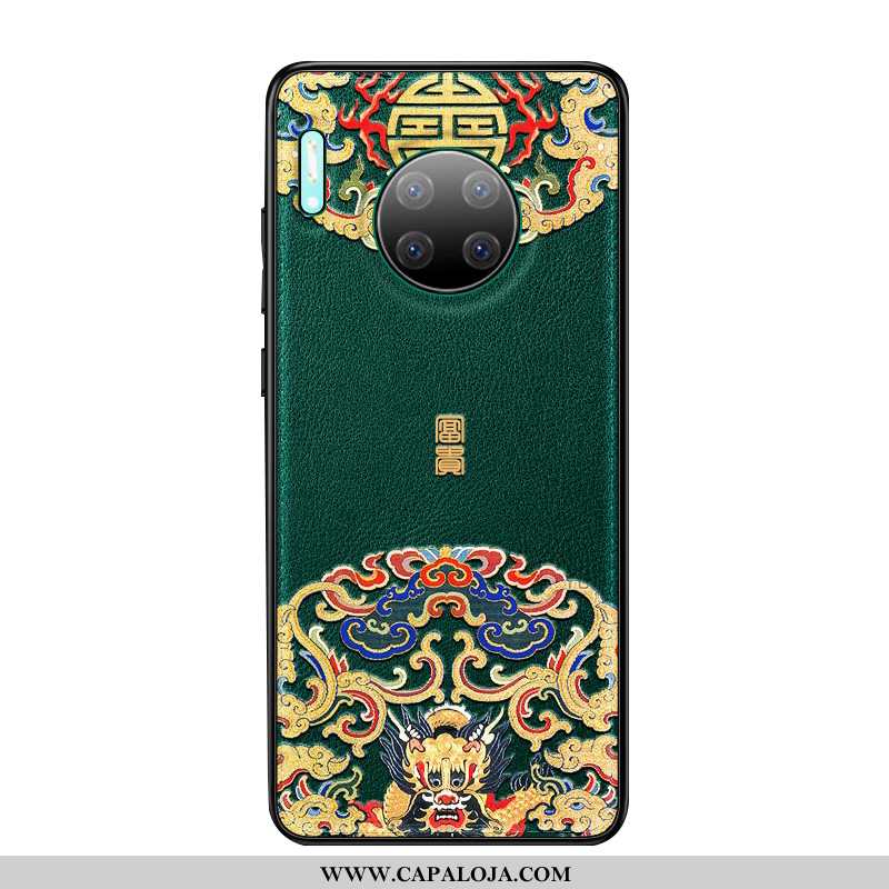 Capa Huawei Mate 30 Pro Personalizado Couro Retro Vermelha Verde, Capas Huawei Mate 30 Pro Criativas