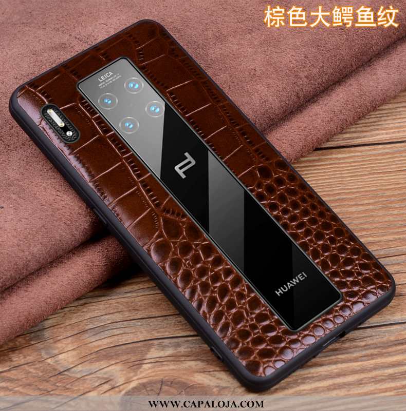 Capa Huawei Mate 30 Rs Couro Genuíno Protetoras Cases Antiqueda Verde, Capas Huawei Mate 30 Rs Couro