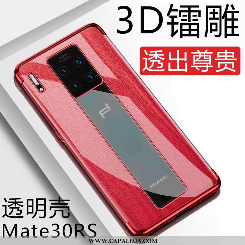 Capa Huawei Mate 30 Rs Slim Protetoras Transparente Cases Vermelho, Capas Huawei Mate 30 Rs Soft Com