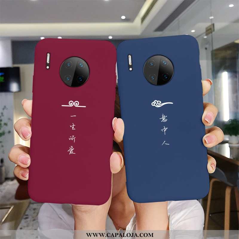 Capa Huawei Mate 30 Silicone Minimalista Completa Casal Vermelho, Capas Huawei Mate 30 Criativas Bar