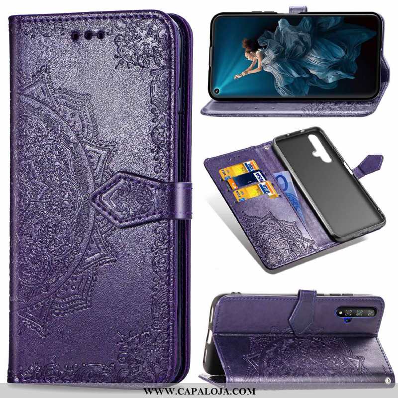 Capa Huawei Nova 5t Cordao Floral Lisas Azul Escuro, Capas Huawei Nova 5t Couro Baratos