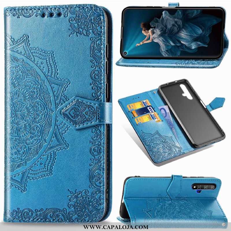 Capa Huawei Nova 5t Cordao Floral Lisas Azul Escuro, Capas Huawei Nova 5t Couro Baratos