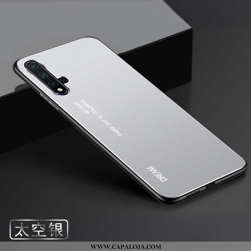 Capa Huawei Nova 5t Metalica Telemóvel Cases Prata, Capas Huawei Nova 5t Fosco Barato