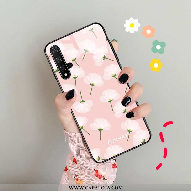 Capa Huawei Nova 5t Protetoras Verde Criativas Desenho Animado Rosa, Capas Huawei Nova 5t Vidro Comp