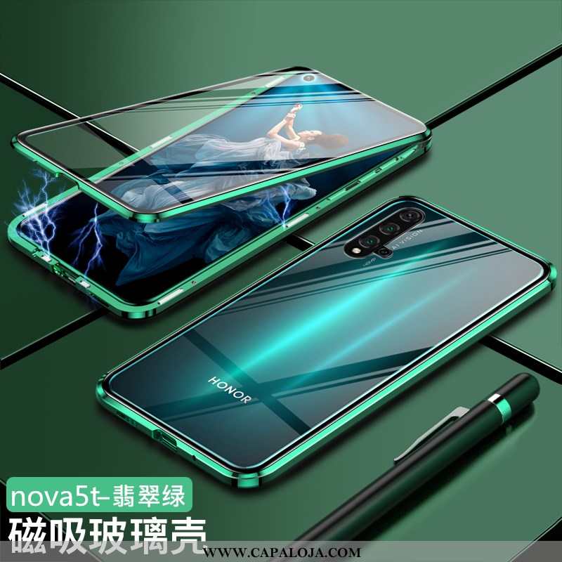 Capa Huawei Nova 5t Vidro Telemóvel Cases Dupla Face Verde, Capas Huawei Nova 5t Protetoras Promoção