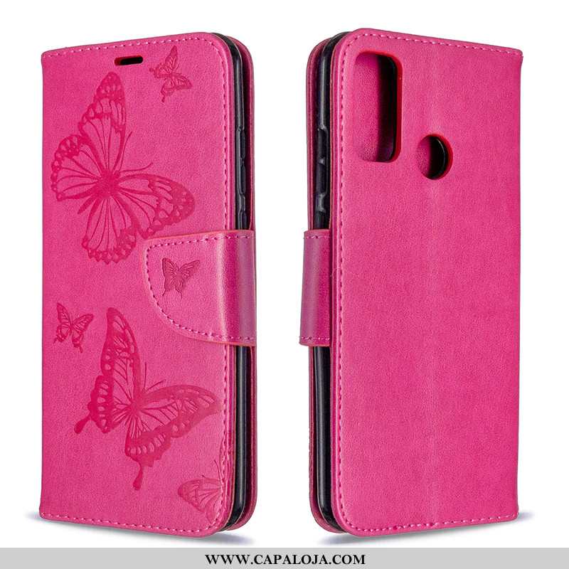 Capa Huawei P Smart 2020 Cordao Borboleta Protetoras Cover Rosa, Capas Huawei P Smart 2020 Couro Onl