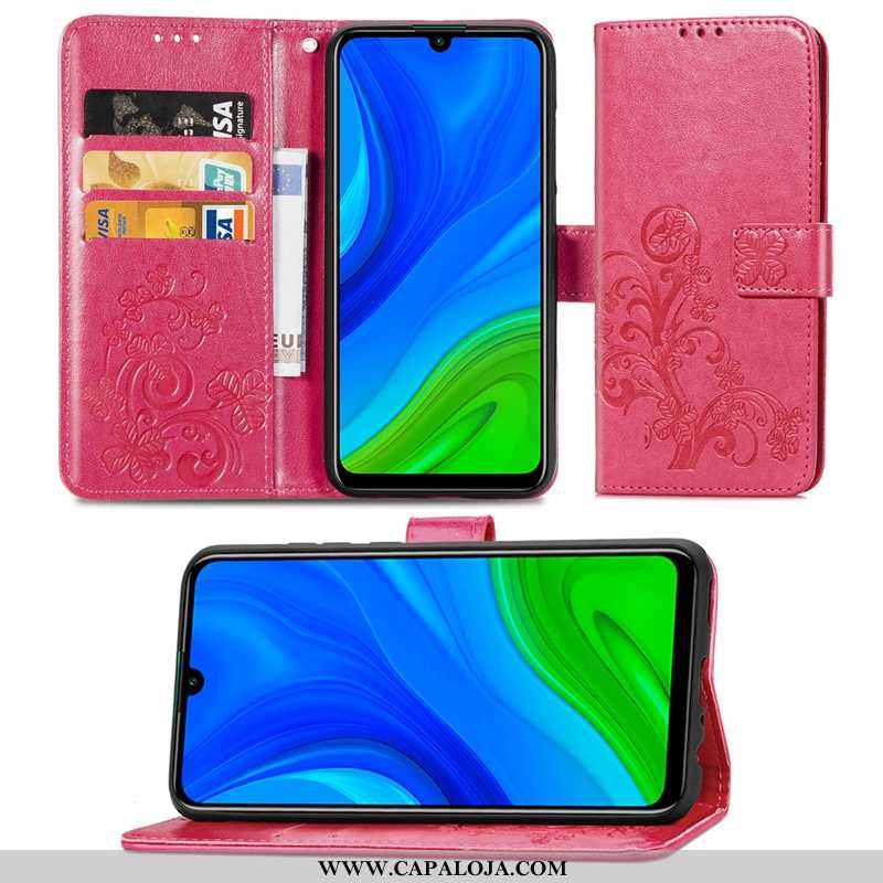 Capa Huawei P Smart 2020 Couro Cases Capas Palha Rosa, Huawei P Smart 2020 Protetoras Baratas