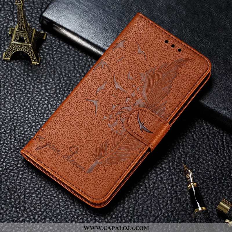 Capa Huawei P Smart 2020 Couro Cover Cases Antiqueda Castanho, Capas Huawei P Smart 2020 Carteira Ba