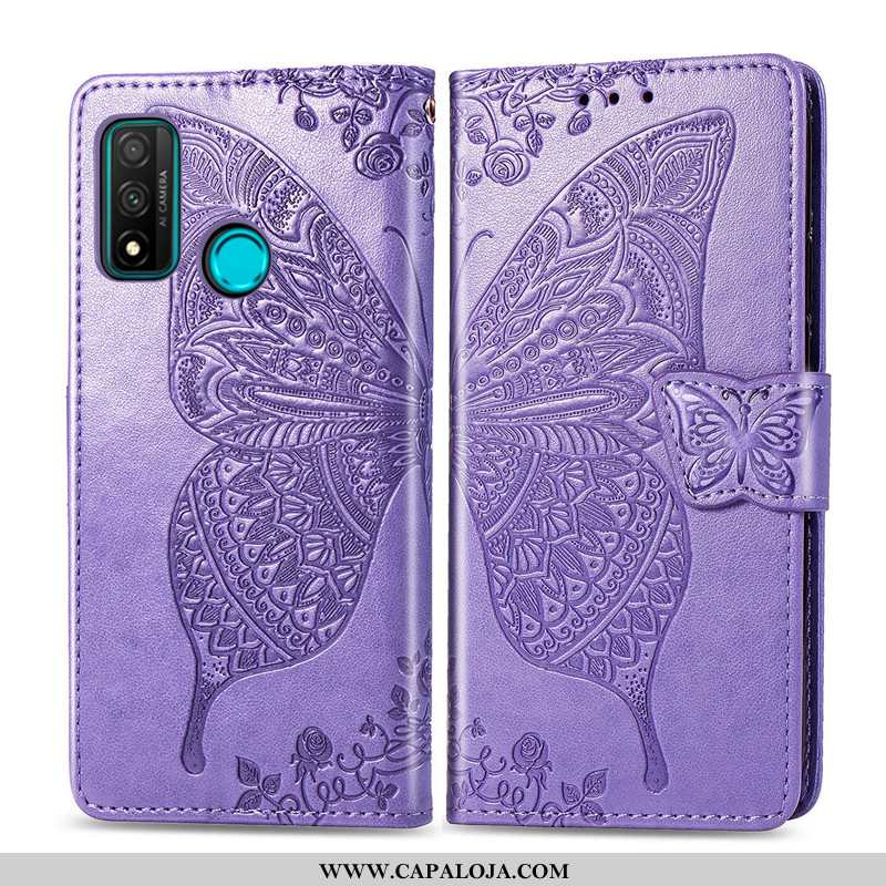 Capa Huawei P Smart 2020 Couro Vermelha Telemóvel Capas Rosa, Huawei P Smart 2020 Protetoras Promoçã